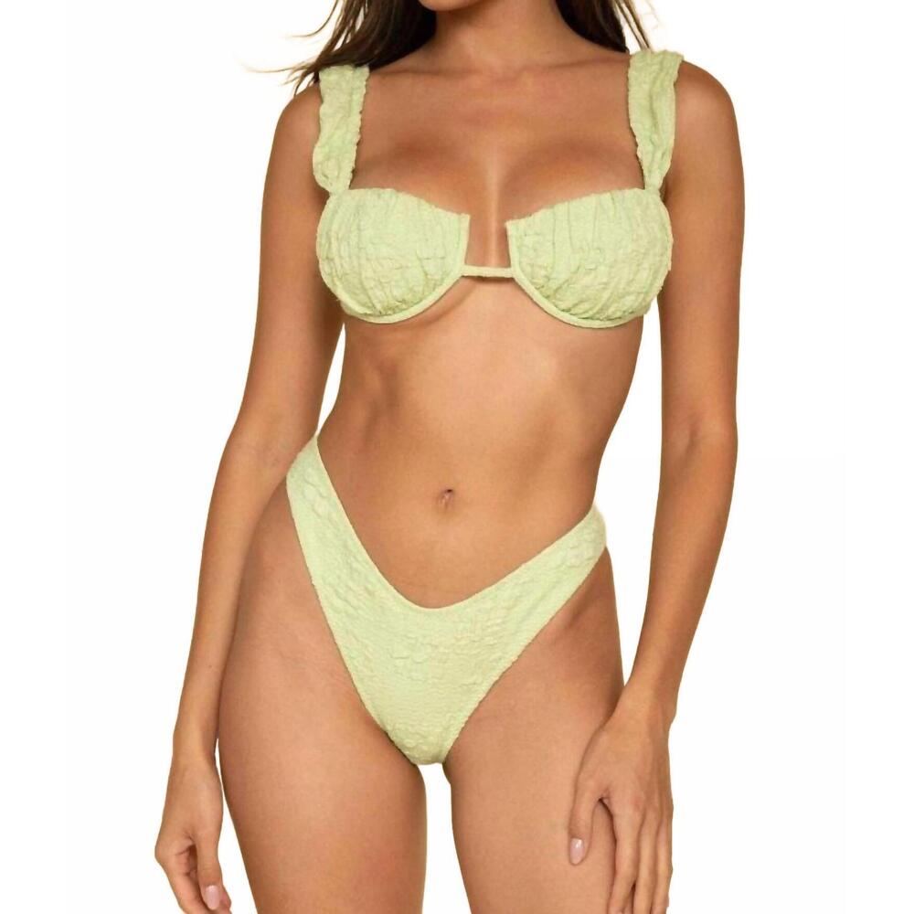 NEW MONTCE women's petal variation bikini top in avo floral
